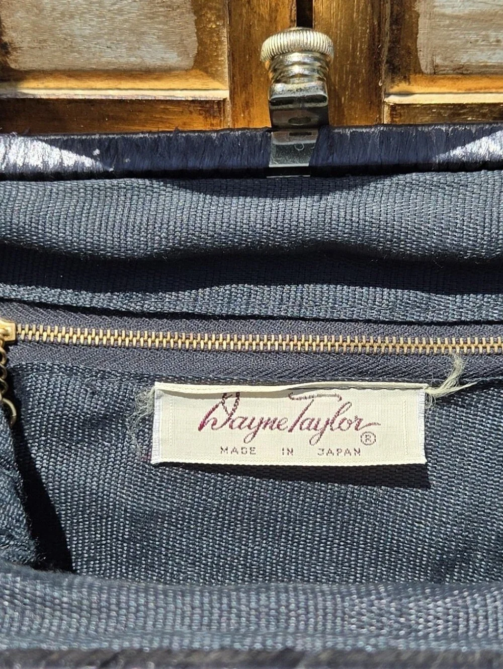Vintage Dayne Taylor Black Raffia Bag